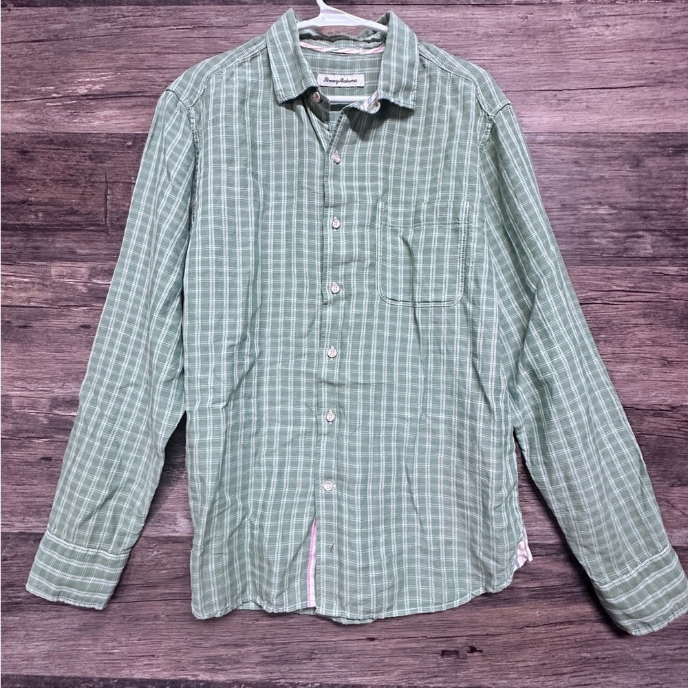 Tommy‎ Bahama Green Casual Button Down Shirt